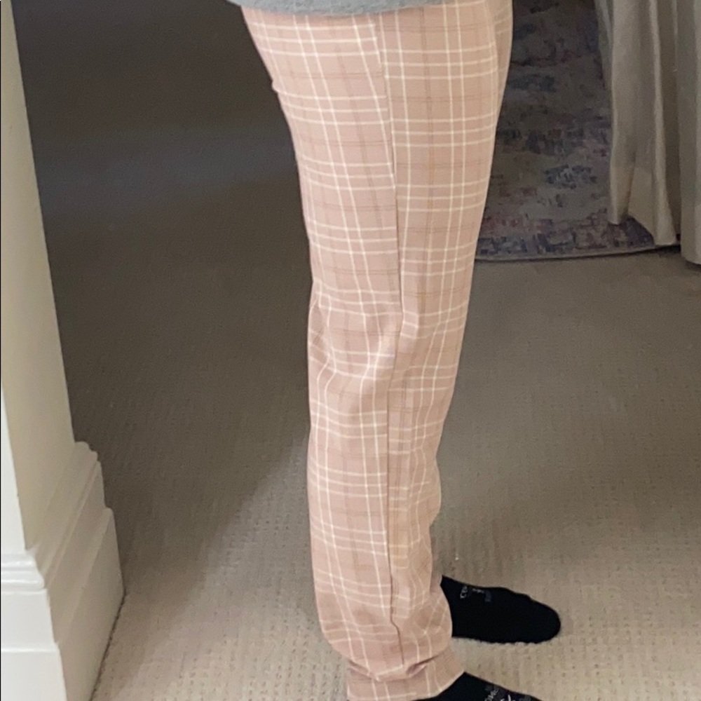 Really cute pink plaid pants
